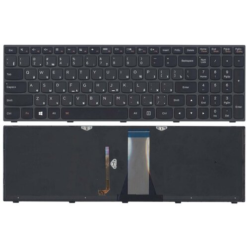 Клавиатура для ноутбука Lenovo IdeaPad G50-70 Z50-70 черная с подсветкой 118800₽