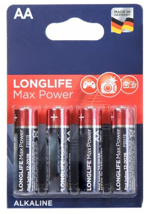 Батарейка VARTA LONGLIFE Max Power AA