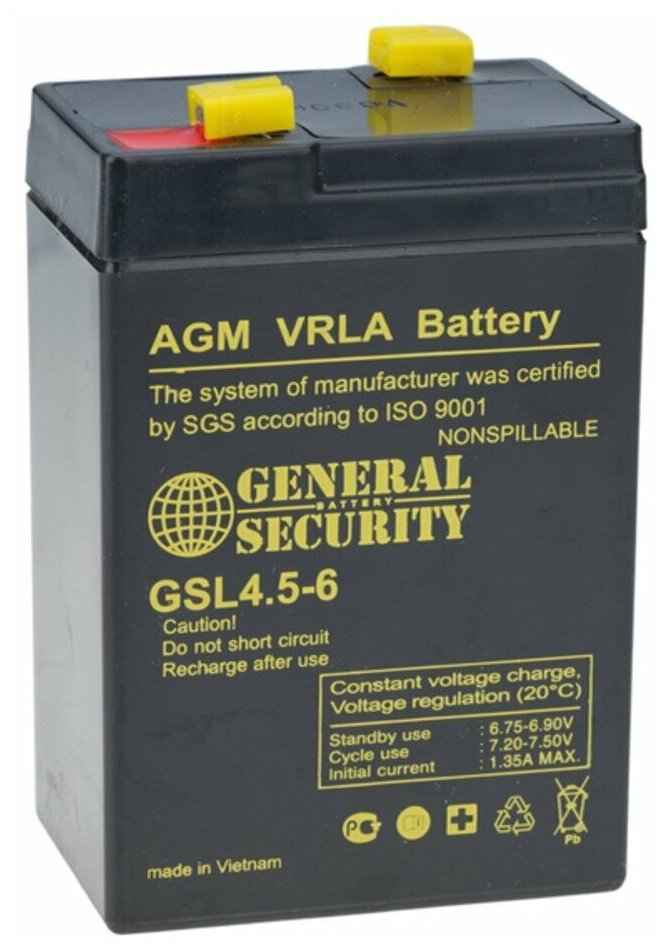 Аккумуляторная батарея General Security GSL 45-6