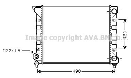 AVA QUALITY COOLING VN2070 радиатор охлаждения двигателя