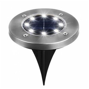 Водонепроницаемый садовый светильник на солнечных батареях "Disk Lights 8 LED"