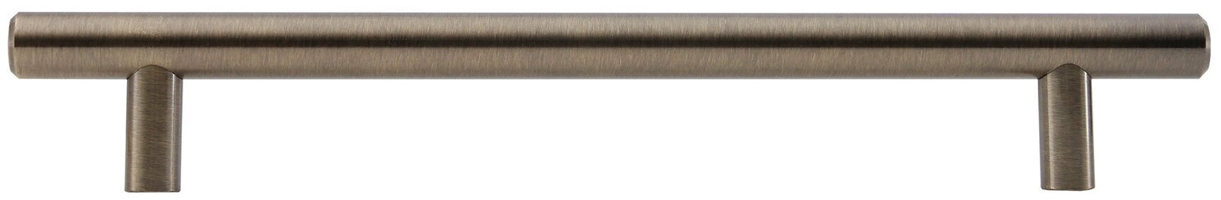 Мебельная ручка - рейлинг, длина 96 мм, диаметр 12 мм, цвет - старинная латунь - фотография № 2