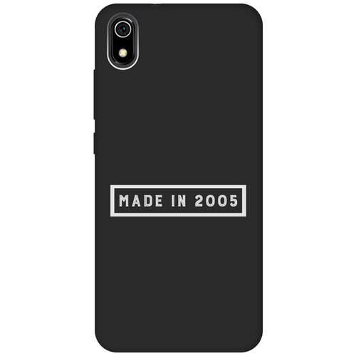 Матовый Soft Touch силиконовый чехол на Xiaomi Redmi 7A, Сяоми Редми 7А с 3D принтом 2005 W черный матовый soft touch силиконовый чехол на xiaomi redmi 7a сяоми редми 7а с 3d принтом brain off w черный