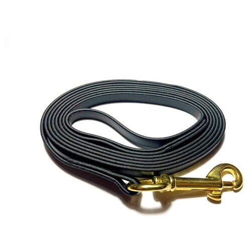 Поводок из биотана гриппи черный 2,4-2,7 мм х 9 мм карабин латунь 2 м