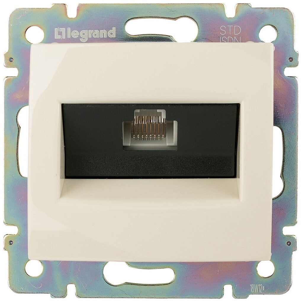 Valena 774341 Розетка компьютерная (RJ45, захваты, под рамку, скрытая установка, слоновая кость) Legrand - фото №7