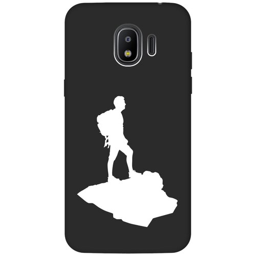 Матовый чехол Trekking W для Samsung Galaxy J2 (2018) / Самсунг Джей 2 2018 с 3D эффектом черный