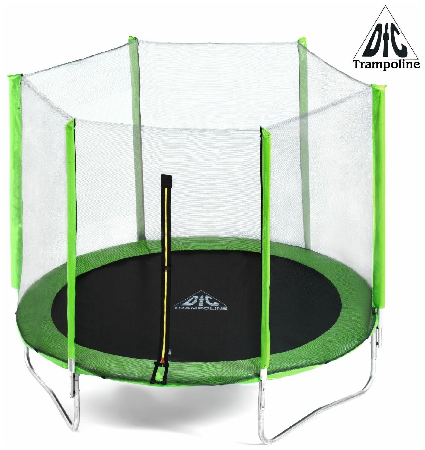 Батут DFC Trampoline Fitness 12ft наружн.сетка, св.зел. (366см) (два короба)