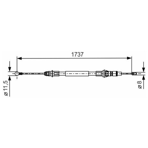 BOSCH 1987477261 Трос, стояночная тормозная система