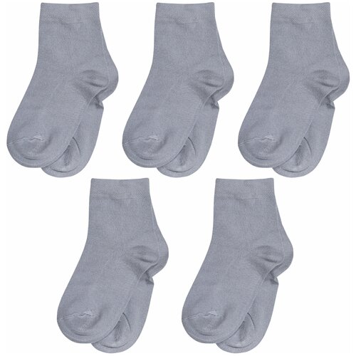 Комплект из 5 пар детских носков ХОХ серые, размер 12-14