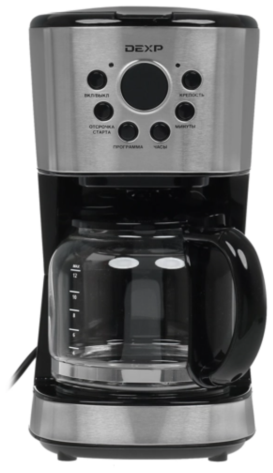 Капельная кофеварка DEXP DCM-1600, серебристого цвета - фотография № 3