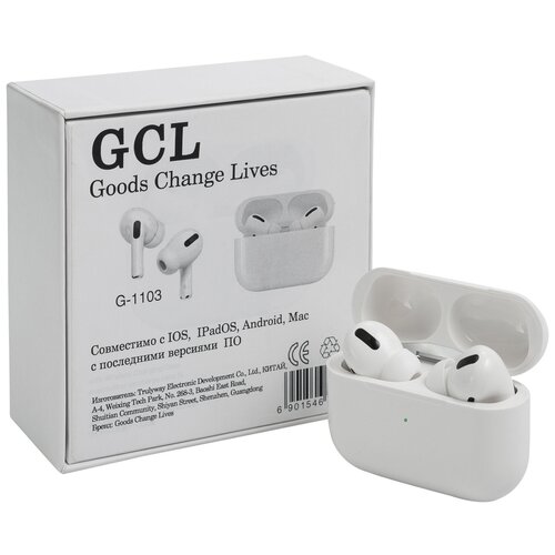 Наушники беспроводные, беспроводные наушники с шумоподавлением GCL G-1103 беспроводные наушники для телефона с микрофоном, Bluetooth, внутриканальные