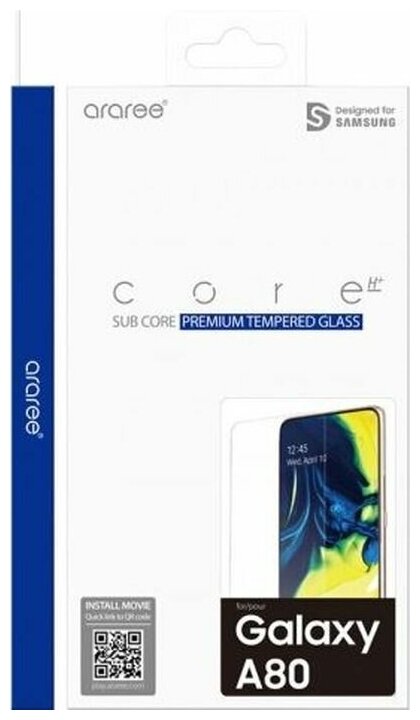 Защитное стекло для экрана SAMSUNG araree by KDLAB для Samsung Galaxy A80, прозрачная, 1 шт [gp-tta805kdatr] - фото №3