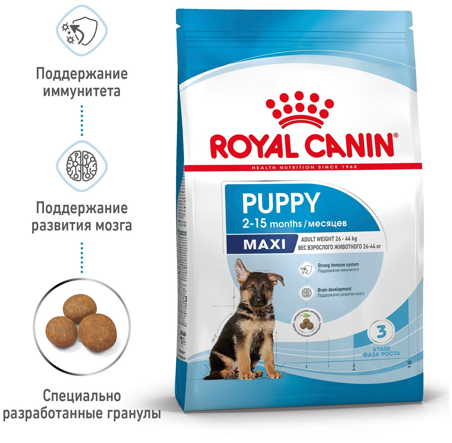 Корм для щенков ROYAL CANIN Maxi Puppy для крупных пород сух. 3кг