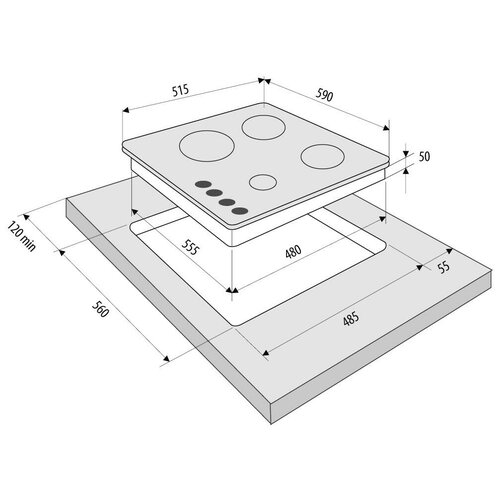 Газовая варочная панель Krona CORNIOLA WH независимая 2729000₽