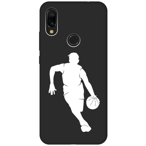 Матовый чехол Basketball W для Xiaomi Redmi 7 / Сяоми Редми 7 с 3D эффектом черный матовый чехол basketball w для xiaomi redmi 10 сяоми редми 10 с 3d эффектом черный