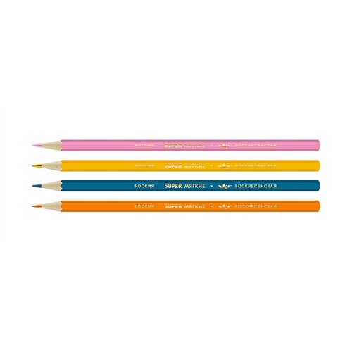 ВКФ Super ТCP-4004 Набор цветных карандашей Песик 4 цв.