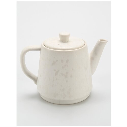 Заварочный Керамический Чайник UNO сатин 600 мл, Чайник для заварки, Заварной для заваривания чая, кофе и трав, керамическая посуда для кухни белая