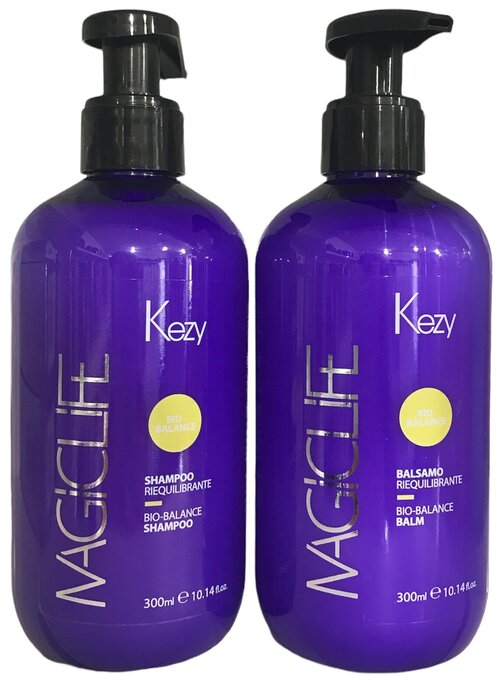 KEZY Magic Life Bio-Balance Набор для нормальных волос и жирной кожи головы, шампунь 300 мл + бальзам 300 мл