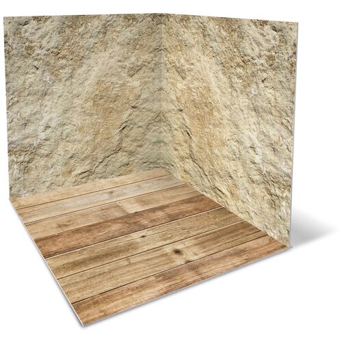 Фотофон для предметной съёмки угловой из ПВХ, 48х49 см, старая штукатурка