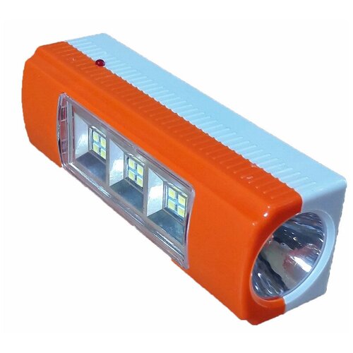 фото Фонарь ufr-007 2 режима светодиодный аккумулятор зарядка от ac уютель orange 1х1w+12х2835