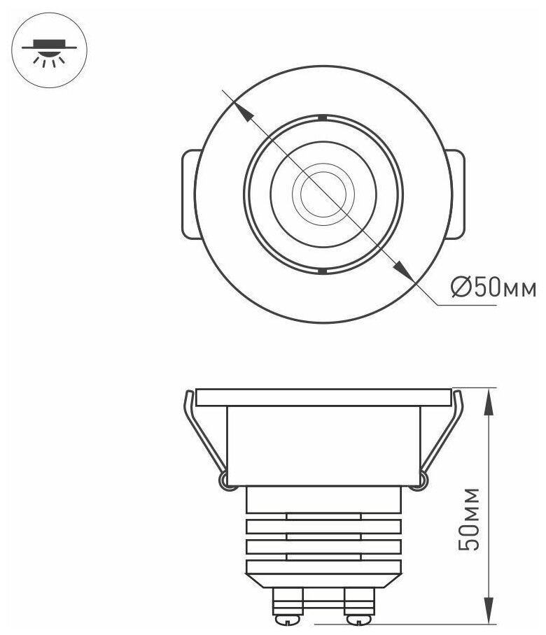 Arlight Светодиодный светильник LTM-R50WH 5W Warm White 25deg (Arlight, IP40 Металл) 020756 - фотография № 2