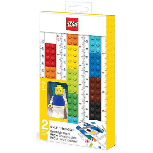 Линейка LEGO (конструируемая) + минифигурка LEGO: Classic