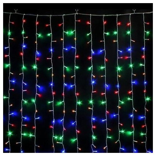 Новогодняя гирлянда-занавеска штора LED 3*3 м. (разноцветный)
