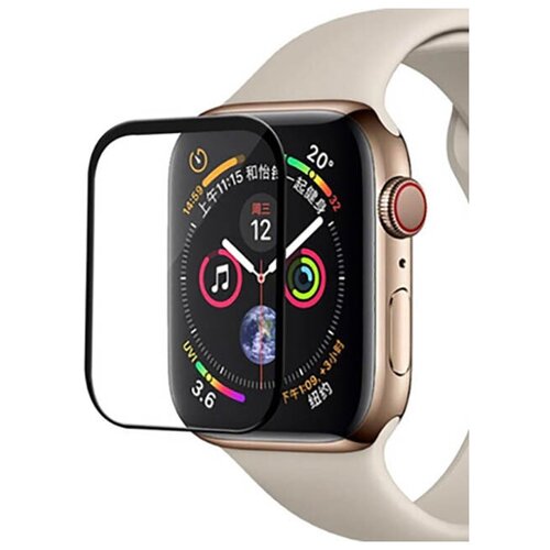 Защитное стекло для Apple Watch 44mm Lanxiu Polymer nano черное