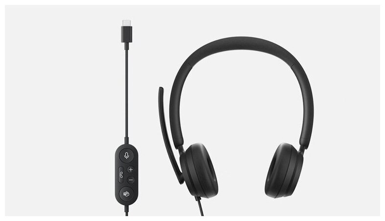 Гарнитура проводная Microsoft Modern USB-C Headset NEW, Черный I6N-00002