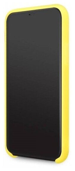Чехол Lagerfeld для iPhone 11 Liquid silicone Ikonik outlines Hard Yellow/Black