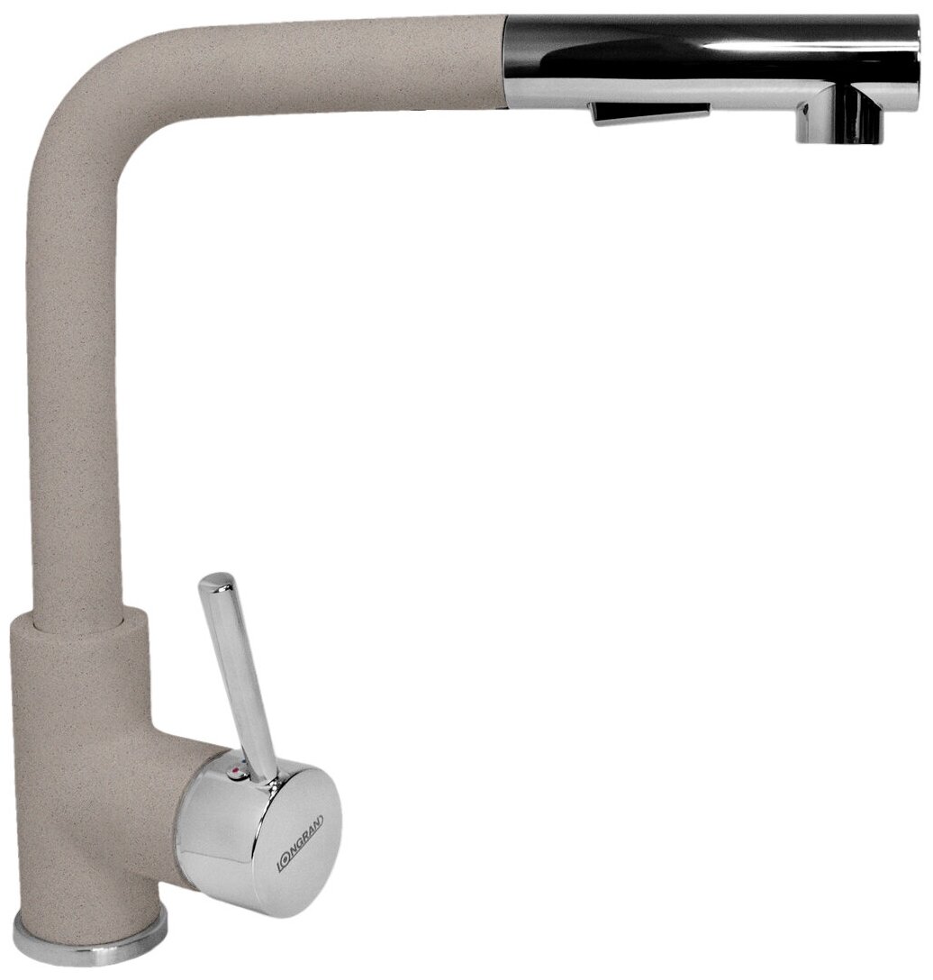 Смеситель "Longran" Impact LM2182, Arena granite выдвижная лейка