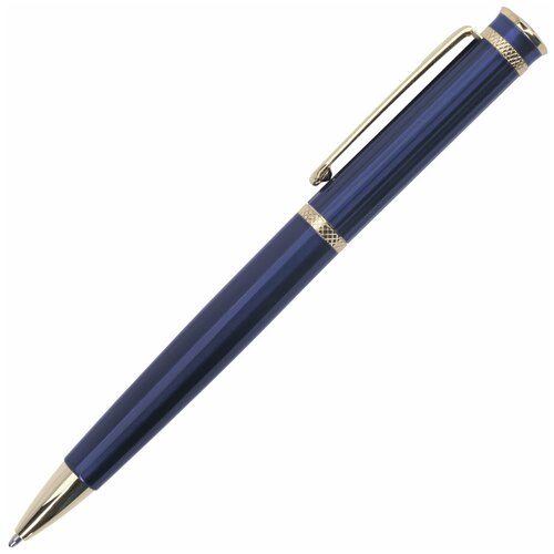 Ручка подарочная шариковая BRAUBERG Perfect Blue, корпус синий, узел 1 мм, линия письма 0,7 мм, синяя, 141415