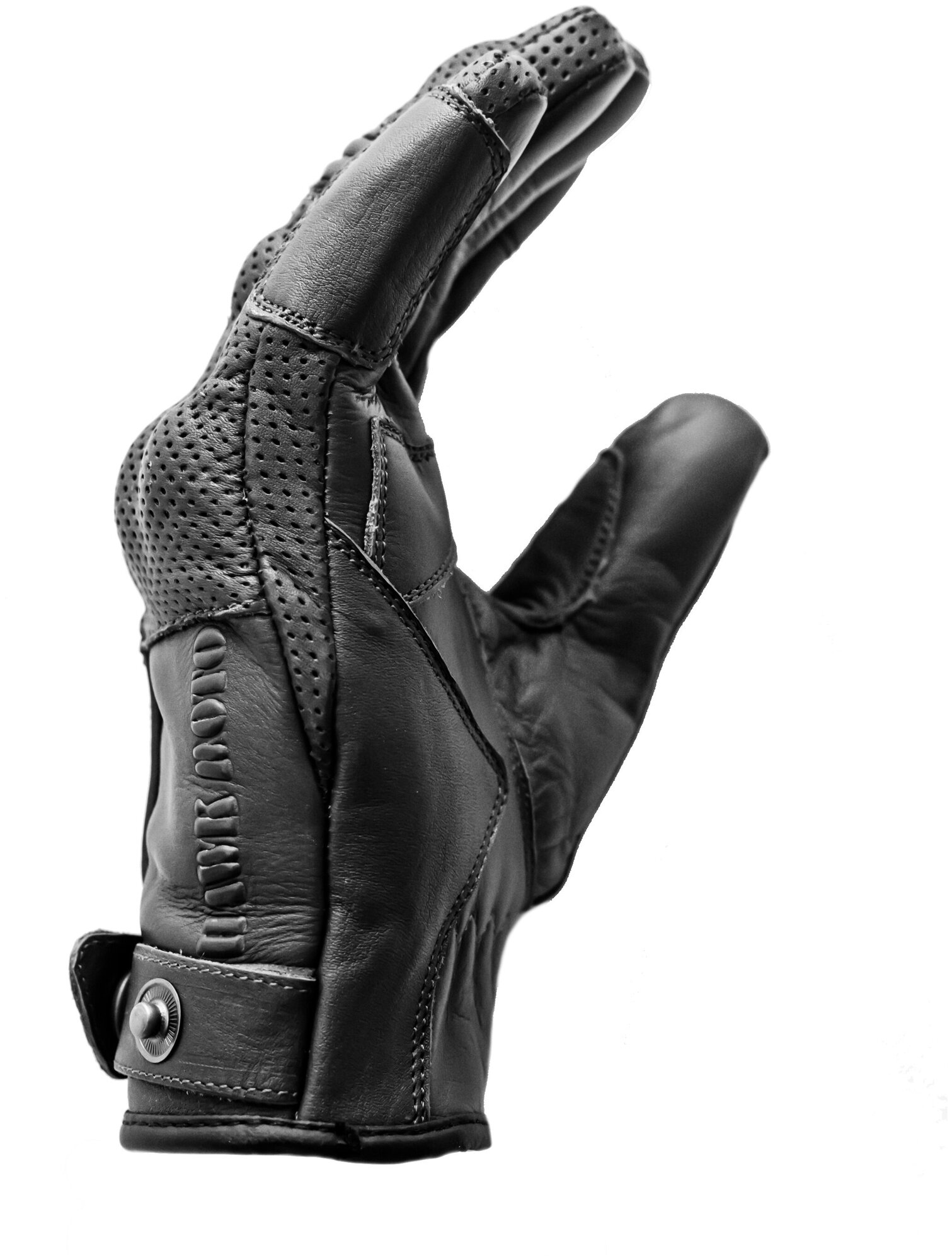 Мотоперчатки кожаные с защитой Raven Black