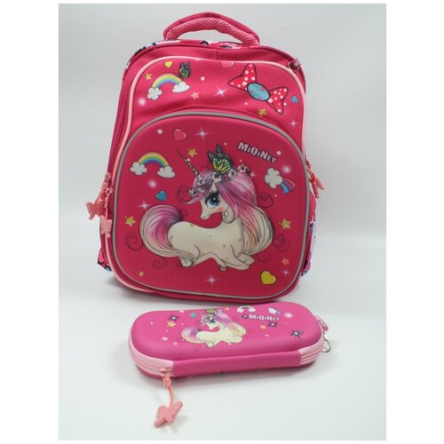 фото Детский рюкзак единорог с пеналом/ для мальчиков и девочек/ рюкзак школьный/ нет бренда