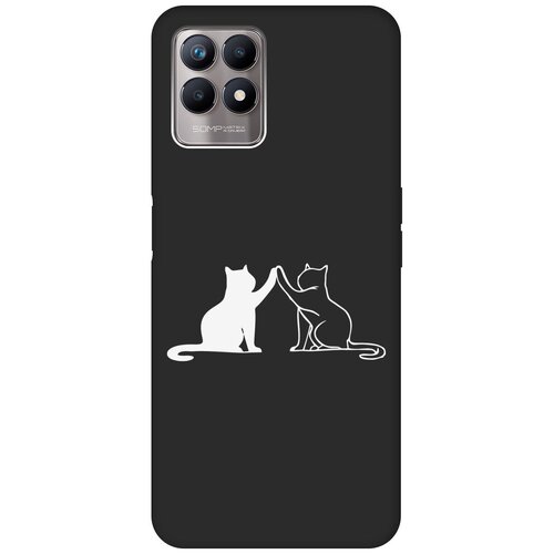 Матовый Soft Touch силиконовый чехол на Realme 8i, Рилми 8 ай с 3D принтом Cats W черный матовый soft touch силиконовый чехол на realme 8i рилми 8 ай с 3d принтом princes w черный