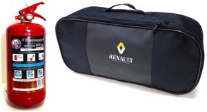 68173 Сумка автомобилиста, сумка для техосмотра с логотипом RENAULT и огнетушитель
