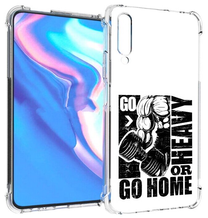 Чехол задняя-панель-накладка-бампер MyPads накаченные руки для Honor 9X Pro/Huawei Y9s/P Smart Pro 2019 противоударный