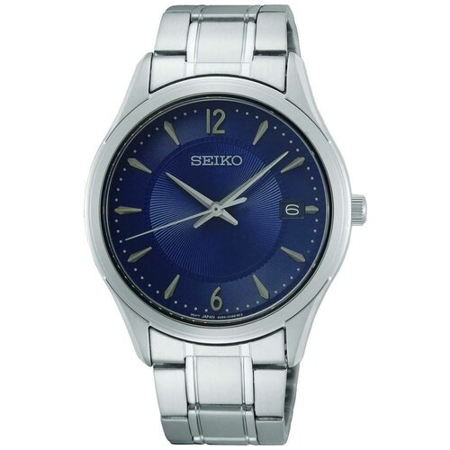 Наручные часы SEIKO, серебряный, синий мужские часы seiko srpd36j1