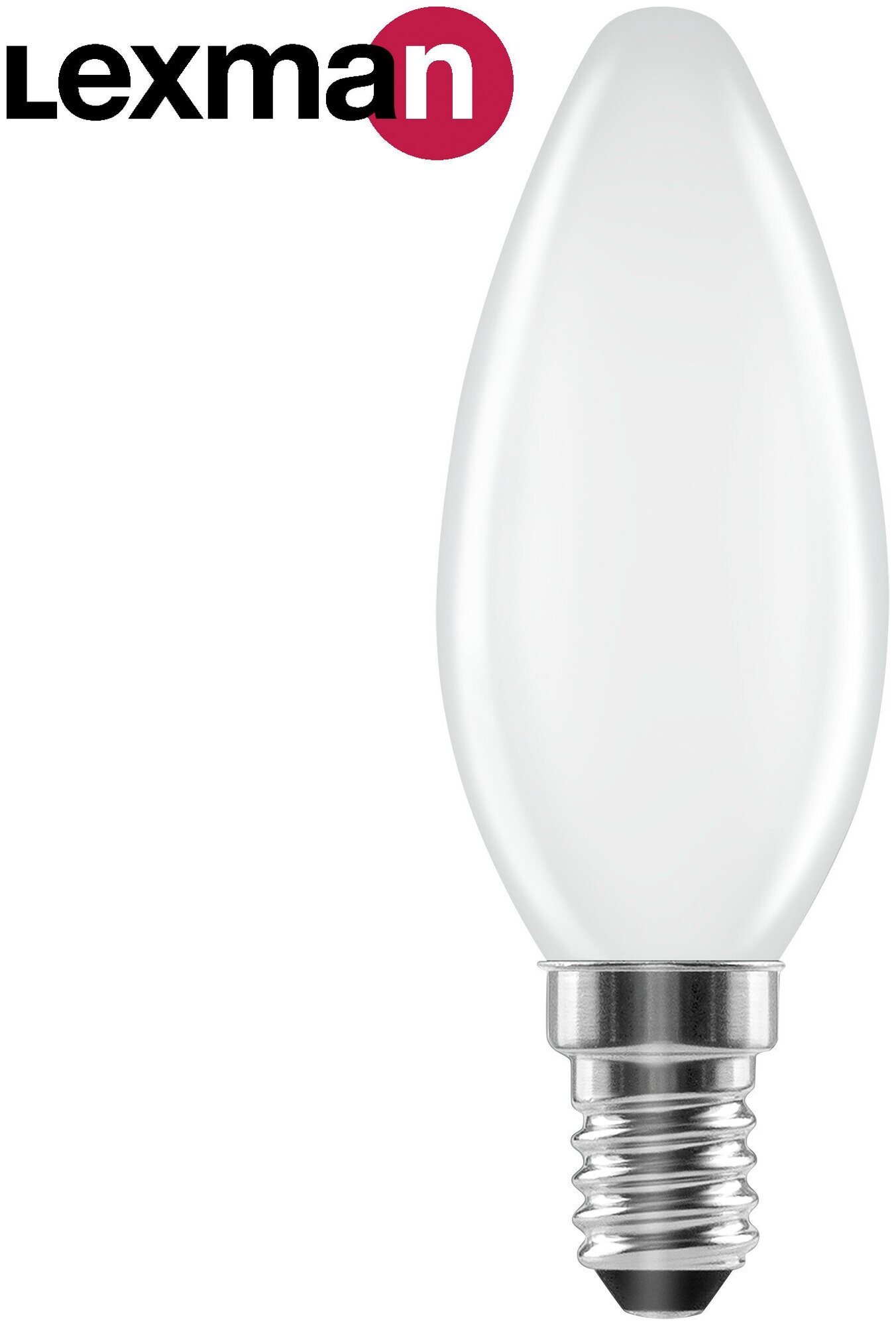 Лампа светодиодная Lexman E14 220-240 В 5 Вт свеча матовая 600 лм теплый белый свет