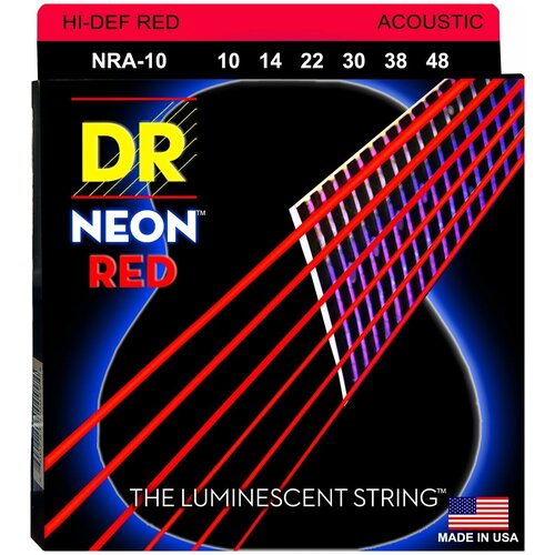 Струны для акустической гитары DR String NRA-10 струны для акустической гитары dr string nmca 10