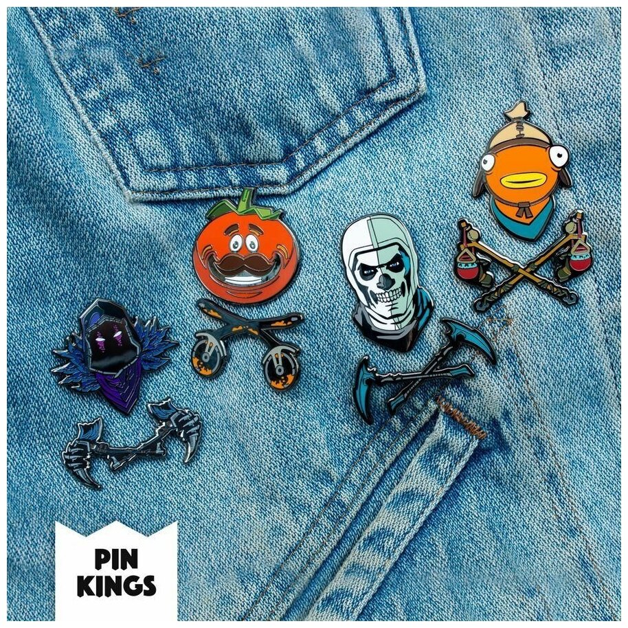 Значок Pin Kings Fortnite 1.2 Tomatohead - набор из 2 шт Бука - фото №2