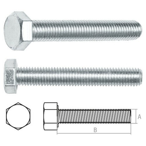 Болт М10х40 мм шестигр, цинк, кл. пр. 5.8, DIN 933 (20 кг) STARFIX (SM-17493-20) болт м10х40 мм шестигр цинк кл пр 5 8 din 933 20 кг starfix sm 17493 20