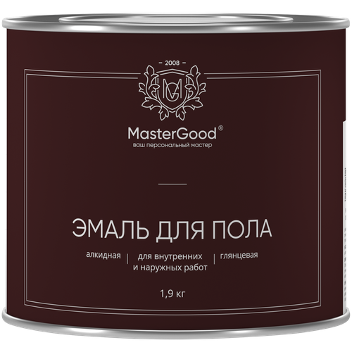 Эмаль для пола алкидная Master Good глянцевая (0,9кг) желто-коричневый