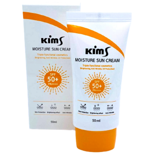 крем для лица kims увлажняющий солнцезащитный крем для лица moisture sun cream spf 50 pa triple function Kims, Увлажняющий солнцезащитный крем для лица Kims Moisture Sun Cream SPF 50+ PA++++ Triple Function