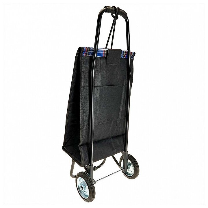 Тележка багажная DT-23 черный с синим, метал. колеса, 50 КГ - фотография № 3