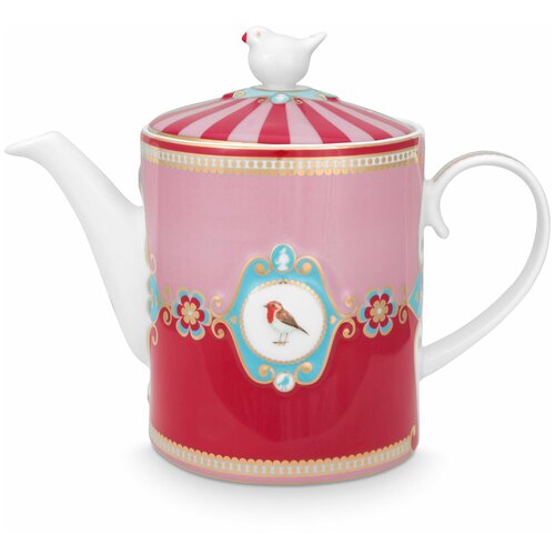 Чайник заварочный Pip Studio Love Birds Medallion Red-Pink, 1,3 л, 51.005.004