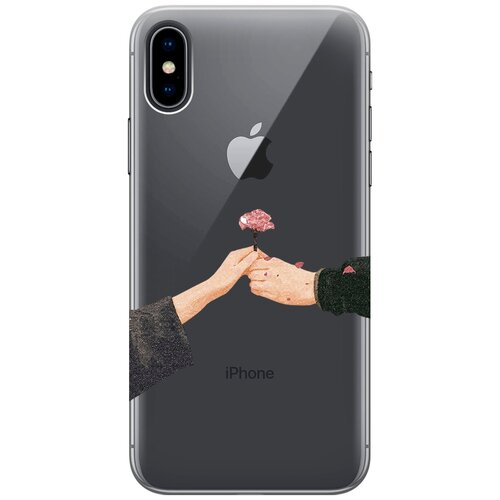 Силиконовый чехол на Apple iPhone Xs / X / Эпл Айфон Икс / Икс Эс с рисунком Hands силиконовый чехол на apple iphone xs x эпл айфон икс икс эс с рисунком зарево над рекой