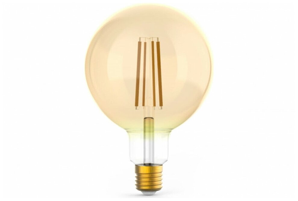 Лампа Gauss Filament G125 10W 820lm 2400К Е27 golden диммируемая LED 1/20