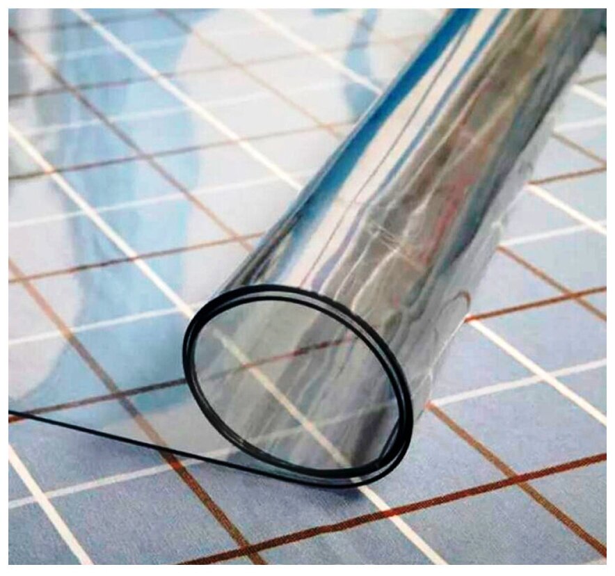 Прозрачная скатерть гибкое стекло Dekorelle 140*60см, толщина 0,8мм