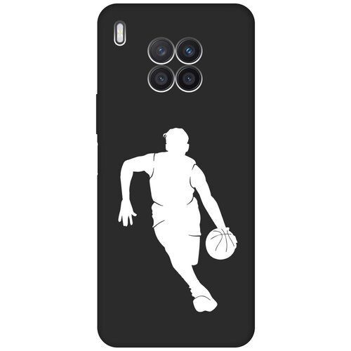 Матовый чехол Basketball W для Honor 50 Lite / Huawei Nova 8i / Хонор 50 Лайт / Хуавей Нова 8и с 3D эффектом черный матовый чехол basketball для honor 8 lite хонор 8 лайт с эффектом блика черный